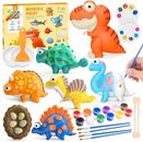 Dinosaurs Arts and Crafts Painting Kit for Kids, Paint Your Own DIY Figurines
