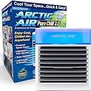 ARCTIC AIR Pure Chill 2.0 – Tragbare Klimaanlage – erfrischt und befeuchtet die Raumluft – leise und leicht – ideal für Schlafzimmer, Büro, Wohnzimmer etc. – hydraulische Kühlung – 7 Farben von LEDs