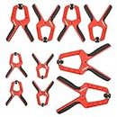 ARES 32013 – 10-Piece Master Spring Clamp Set – 5-Inch, 7-Inch, 9-Inch Lengths – Jaw Openings Up To 4-1/2-Inch – I-Beam Frame Design for Added Strength and Clamping Force – Soft TPR Rubber Handles