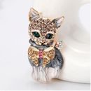 Exquisito Broche de Metal Colorido Gato Mujer Ropa Accesorios Animal