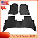 Car Floor Mats All Weather Automotive Floor Liners Interior for Ford Ranger 2023