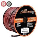 BEST CONNECTIONS Speaker Zip Wire (Various Gauge/Size Options) Primary Bonded Red & Black Speaker Cable Stranded Speaker Wire Car Audio Automotive Home Theatre (250 Feet, 14 Guage)
