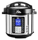 Mr. Butler RoboChef Instant Pot 6 litre Stainless Steel Pot, 9-in-1 Multi-Use Automatic Electric Pressure Cooker, 14 pre-set cooking functions, Black/Silver