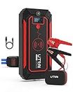 UTRAI Jstar 4 Jump Starter with Wireless Charger 2500A Peak 24000mAh (up to 8L Gas, 7.5L Diesel Engine) 12V Car Battery Booster Portable Power Pack with LCD Display Jumper Cables, QC 3.0 and LED Light