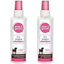 2 x Pride & Groom Dry Shampoo Doggie Spray Raspberry Fragrance 200ml