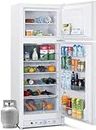SMETA GAS Kühlschrank mit Gefrierfach, Gas/230V, Kühl-Gefrierkombination, für Gîte, Garage, Camping, Wohnmobil, 275L, Weiß