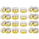 The Dreidel Company Adjustable Gold Foil Crown Birthday Party Paper Crowns, 2 Designs, Party Supplies, Gatherings, & Events (24-Pack)