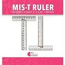 MIS-T Rulers; Box of 2 Clear T-Shaped rulers, from The Makers of The Misti Stamping Tool