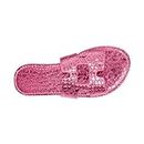 zapatos de vestir s para mujer 2024 Été Pantoufles d'été pour femmes, sandales à enfiler avec plateforme de soutien de la voûte plantaire, sandales à bout ouvert, tongs compensées Hot Pink 40