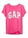 GAP Girls' Short Sleeve Logo T-Shirt, Pink Jubilee Neon, XX-Large