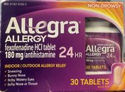 Allegra  24hr Allergy 30 Tablets Exp 9/24