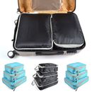 3PCS Compression Packing Cubes Expandable Storage Travel Luggage Bags Organizer