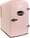 Koolatron 6 Can Retro Electric Mini Fridge Home Beverage Cooler, Pink(For-Parts)