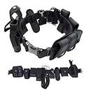 Law Enforcement Utility Tactical Belt Multifunctional Outdoor Training Belt Bag Hiking Belt Patrol Military Waist Pack Equipment(10pcs Belt Set)