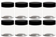 Plastic Jars with Lids, 4oz Empty Clear Slime Containers,Wide-Mouth Refillabl...