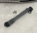 Clip de bolsillo de transporte profundo negro titanio hecho a medida para cuchillo Spyderco Manix 2 G10