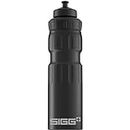 SIGG WMB Sports Black Touch Cantimplora deportiva (0.75 L), botella metálica hermética sin sustancias nocivas, botella de aluminio ligera