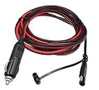 SinLoon Cigarette Lighter SAE Battery Charger Cable,12V 15A Cigarette Lighter Plug to Waterproof SAE Quick Release Adapter Extension Charging Cable with Fuse and LED Light(10FT,3 Meter)