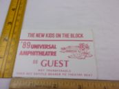 The New Kids On The Block 1989 Universal Amphitheatre Guest 66 Giveaway Decal
