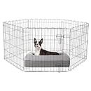 Jainsons Pet Products Foldable Metal Pet Dog Exercise Fence Pen Suitable for All Types of Small Breeds, Puppies, Cat, Kitten, Rabbit Playpens with Gate (Hexagonal 60 x 60 x 24 Inch)