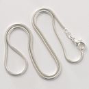 Men&Women's 925 Sterling Silver Tarnish-Free Italian Snake Chain Necklace 16-38"