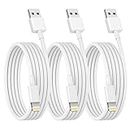 iPhone Charger Cable Lightning Cable Charger Cord【MFi Certified】3 Pack 6ft USB A Charging Cables Compatible with iPhone 14 13 12 11 Xs Max XR X 8 7 6s Plus, iPad Mini Air, iPod, Airpods