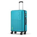 Safari Astra 8 Wheels 66 Cms Medium Check-in Trolley Bag Hard Case Polycarbonate 360 Degree Wheeling System Luggage, Trolley Bags for Travel, Suitcase for Travel, Cyan