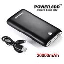 Poweradd Pilot X7 20000mAh Power Bank Dual USB Portable Charger For Cell Phones
