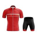 TRIUMPH Men’s Cycling Jersey Short Set Half Sleeve Mountain Bike Shirts Cyclist Clothing Outfit Unisex Dri Fit Cycling Wear T-shirts (Equipe Style - Relaxed Cut) Bicycle Padded Shorts for Men Size L