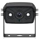 TECKEEN Bus Truck Vehicle Backup Cameras Wide View Angle Cab Cam Rearview Reverse Waterproof Night Vision 4 Pin Camera for Travel Trailer/Pickup/Van/Oversize Truck/Fifth Wheel/RV Camper/Motor Home