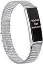 Zitel Band Compatible with Fitbit Alta Strap for Alta/Alta HR Stainless Steel Magnetic Lock Metal Band (Silver)