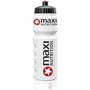 Maxi Nutrition | Durable Bio-Based Sports Bottle for Working Out, Fitness, Hiking, Outdoor Sports| Pro-Athletes Reusable Water Bottle - White, 750ml,package may vary
