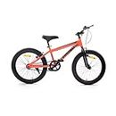 CAYA Kids Tubular BMX 16" inches, Steel Frame Hypermax Cycle 16 BMX Bike with Tubular Wheels (Flash Floro Orange, 8-10 Years Unisex)