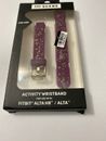Endscene Fitbit ALTA Silicone Fitness Tracker Band - Purple with Gold Specks