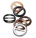 6PCS 5CM/2INCH Stylish Round Resin Scarves Buckle Shirt Clasp Belt Ring Waist Button Shawl Fixing Clip T-shirt Corner Knotted Button Clothing Jewelry Accessories Decoration For Woman (Color Random)