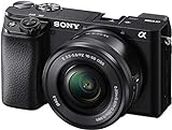 Sony Alpha ILCE 6100L 24.2 MP Mirrorless Digital SLR Camera with 16-50 mm Power Zoom Lens | APS-C Sensor | Fast Auto Focus,Real-time Eye AF,Real-time Tracking | 4K Vlogging Camera - Black