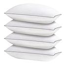 HIMOON Bed Pillows for Sleeping 4 Pack,Standard Size Cooling Pillows Set of 4,Top-end Microfiber Cover for Side Stomach Back Sleepers