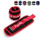 Inhomest Ankle Weights, 1 LB Pair (0.5 LB Each Weight) Wrist Arm Leg Weights for Women Men Kids for Strength Training, Jogging, Gym Workout, Aerobics, Physical Therapy, Red