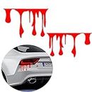 Akexermu CAR Decals 2 Pack red Flowing Blood Bloody Horror Funny Decal Sticker Car Vinyl