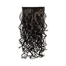 KIS Hair Extensions 100% Natural Human Hair Blend Glamorous Handcrafted Salon-Quality | Voluminous Luxurious Customizable Soft & Silky Texture Reusable Washable & Heat Resistant (Natural Brown)