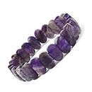 Reiki Crystal Products Amethyst Handmade Bracelet for Unisex Adult (Purple)