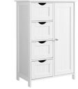 Cabinet Storage 4 Drawer Dresser Shelf Home Bedroom Furniture White