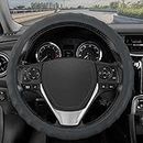Auto Oprema Car Finger Grip Steering Wheel Cover - Leather, Breathable, Anti Slip (Grey) Compatible with Palio