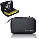 SILCOSTAR Carry Travel Storage EVA Hard Protective Case Cover for 3DS XL Console & Accessories with Double Zipper and 8 Game Holders for 3DS XL Game (Black) (Black)