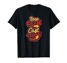 Keep Calm & Cast Fireball - Wissenschaftlicher und Hexenstab T-Shirt