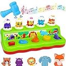 Cieyan Interactive Pop Up Animals Toy with Music & Light, Animal Sound, Hammer, Baby Toys 12-18 Months 9+ Months, Cause and Effect Toys for 1 Year Old Boy Girl Toddler Toys Age 1-2 Baby Musical Toys