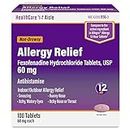 HealthCareAisle Allergy Relief - Fexofenadine Hydrochloride Tablets USP, 60 mg – 100 Tablets – Non-Drowsy Antihistamine, 12-Hour Allergy Relief Medicine