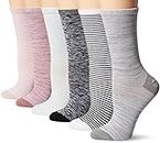 Amazon Essentials Women's Casual Crew Socks, 6 Pairs, Multicolor/Space Dye/Stripe, 6-9