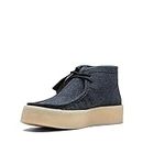 Clarks Men's Wallabee Cup Boot Black Eco Leather, Black, 13