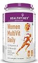 HealthyHey Nutrition MultiVitamin for Women - Multi-Vit Daily - 13 Vitamins & 10 Minerals - 60 Vegetable Capsules